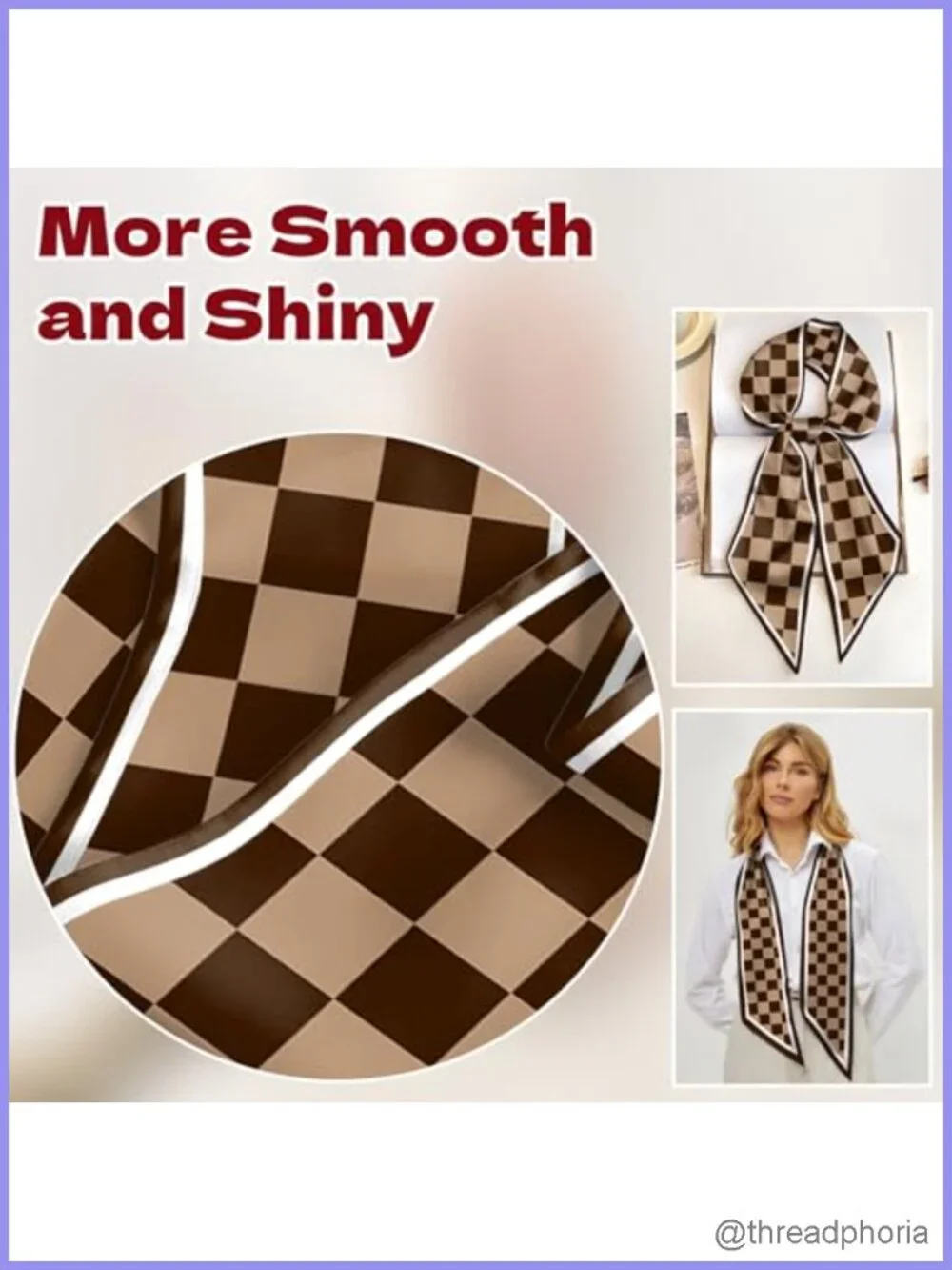 Polyester Satin Silk Feeling Scarf Hair Neck Handbag Long Thin Women Girls